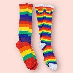UNISEX RAINBOW KNEE SOCKS 🌈